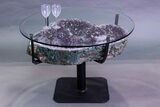 Stunning Amethyst Geode Table - Includes Glass Table Top #255437-1